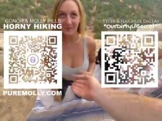 Hiking turns Naughty with Molly Pills and Haighlee Dallas - sexually aroused Hiking - POV 4K