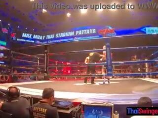 Muay Thai fight night and randy sex film immediately afterwards for this big ass Thai adolescent hottie