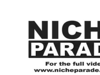 NICHE PARADE - Young&comma; Competitive Pornstars Jocelyn Stone And Kira Perez Enter Competition To Find Out Who Can lead A schoolboy Cum Faster With Their Hands