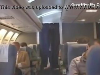 Stewardess and Japanese adolescents fuck on plane