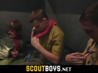 Tiny gay youth scouts woken up by leader to fuck-SCOUTBOYS&period;NET