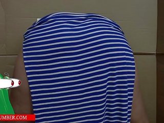 Immobilizes to suck pussy and start masturbation with a vibrator microphone