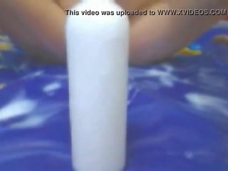 Gorgeous Webcam Latina Squirting and Eating Milky Cum (pt. 2)