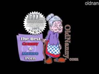 Old babe and young strip and masturbation
