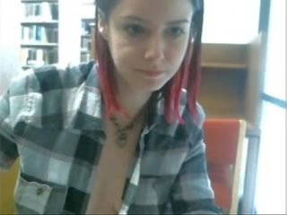Sexually aroused lady masturbate in public library - getmyCam.com
