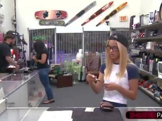 Adorable blonde chick wants to get her ring and ends up fucked