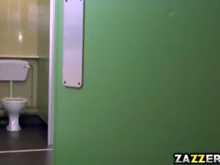 Alessa Savage fuck doggy in the washroom bends over