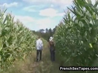 Fit Blonde cookie Fucked in a Corn Field