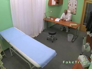 Enchanting patient fucked by doctors prick in an office
