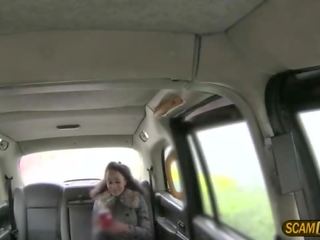 Scandalous Hungarian traveler gets a free first-rate cum in the taxi