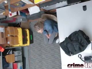 Attractive skinny blonde feature gets banged for shoplifting